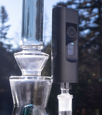 vaping marijuana in a bong